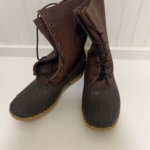 Men's Brown and Black Duck Boots